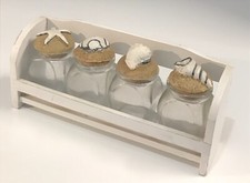 PETITE ETAGERE EN BOIS AVEC SES 4 POTS A EPICES