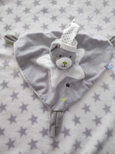 Doudou ours chat gris bonnet - chat,
