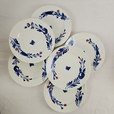 Assiettes Plates Faïence Ancienne De Jules Vieillard 19ème