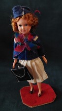 Poupée vintage hôtesse de l'air Air France Paris vêtements d'origine