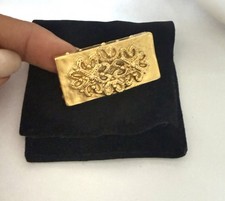 Balenciaga Broche Métal Doré bijoux vintage jewelry brooch Couture Collection