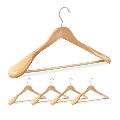 Cintres bois pour costumes - cintres,