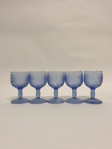 Verres pied bleus - pied,