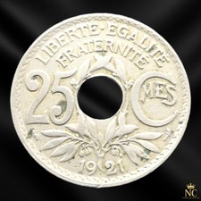 France – 1921 – 25 centimes Lindauer non souligné (N0043)