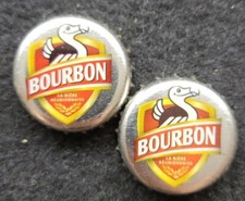 2 Capsules kronkorken argenté brasserie BOURBON  DODO Bière  Réunion 