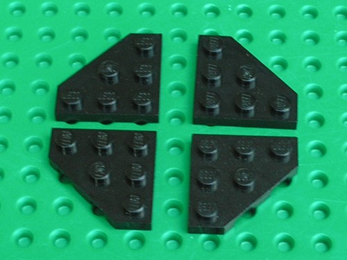 Lego black plate - plate, /