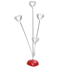 5X(Permanent Porte Photo Coeur Fil - Remarque Carte Clip a memos arbre V2S9)