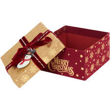 Boîte cadeau de Noêl - carton fort - dimensions 16 x 16 x 9 cm