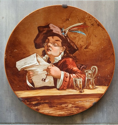 Grande assiette ancienne - assiette,