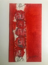 Georges BADIN Peinture Originale signé Bruno Montels L'hartmotnique s'il vit