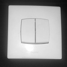 double interrupteur va & vient Neptune Legrand 80602 ou 806 02 + plaque