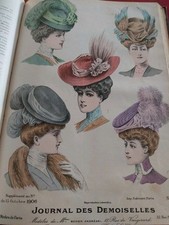 1906 Journal Des Demoiselles avec 18 gravures . Voir  photos. Bel état 