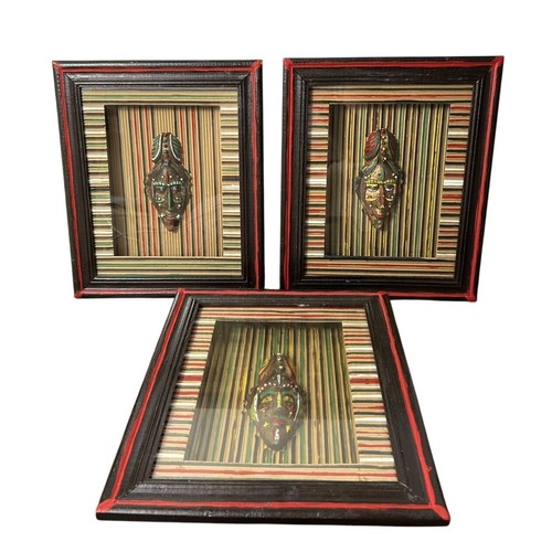 Framed african tribal masks - tribal,