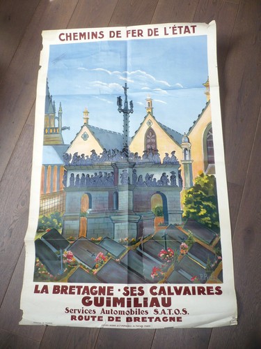 Affiche lithographiee bretagne - affiche,