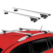 Barres de toit transversales Universal pour Voiture Argent 120cm ABE