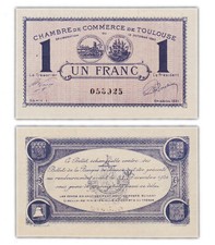 1 FRANC 1920 TOULOUSE / FRANCE