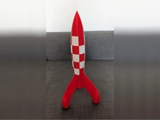 Fusée Tintin décorative 3D