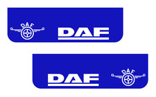 DAF Camionnette Hgv Camion Garde-Boue 18x60cm Lisse Bleu PVC Bavette Blanc Logo