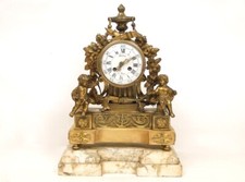 Pendule en bronze doré et