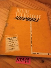Ford V8 54 / 56 et Thunderbird Revue Technique Automobile N° 131 1957 RTA + 4CV