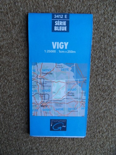 524 carte ign série - , bleue