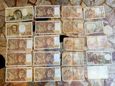 LOT 4: 20 Billets francais anciens de 10 livres 5 francs à 500 Francs