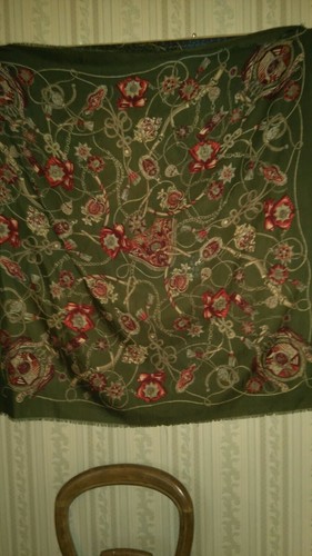 Grand foulard carré vintage - foulard,