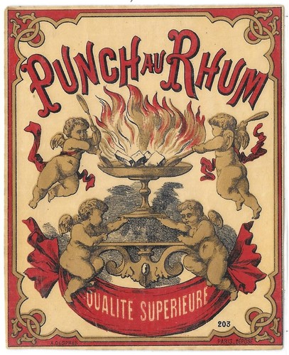 Etiquette ancienne punch - punch, au