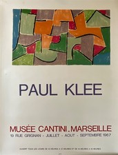 PAUL KLEE AFFICHE LITHO 1967 MUSEE CANTINI MARSEILLE MOURLOT ORIGINAL POSTER
