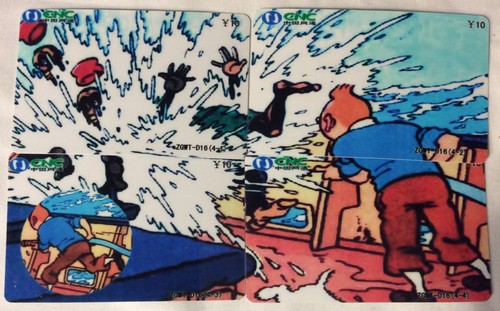 Tintin puzzle lot - tintin, telecartes