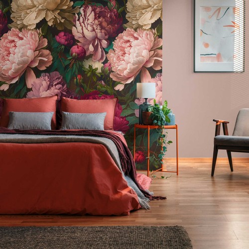 Superbe papier peint floral - peint,
