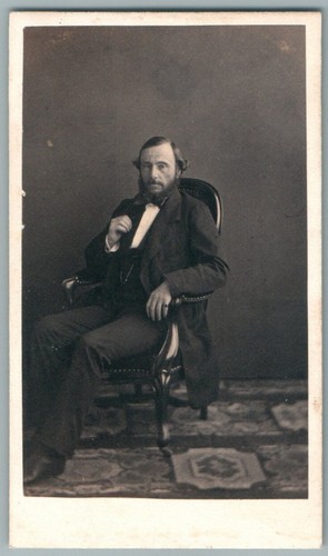 Cdv 1870 homme assis posant - homme,