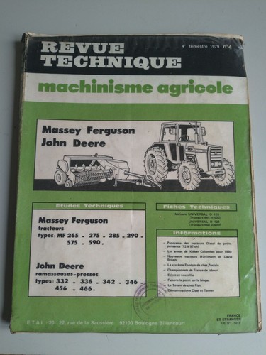 Revue technique tracteur - revue,