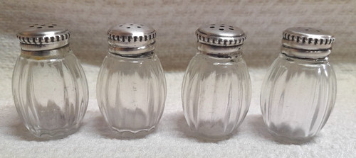 Salerons verre et argent - verre,