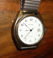 Montre Suisse Vintage  STRATO Automatique Fonctionne dateur & beau bracelet inox