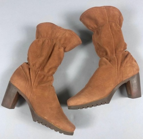 Arche stacked heel boots - , tan