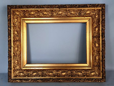 Cadre ancien 53x41,5 cm, feuillure: 36x25 cm bois stuc doré C687