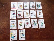 FRANQUIN 17 AUTOCOLLANTS  LAGAFFE QUI RIT 1986   17/18