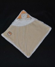 Peluche doudou ours plat MOULIN ROTY Plume et Polochon beige blanc NEUF