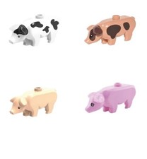 cochon 87621 ,chevalier, ferme, médiéval, sylmibloc,chateau fort,animaux