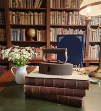 Fer à Repasser Ancien en Fonte avec Manche en Bois - Déco Vintage Industrielle