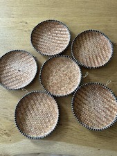 6  sous assiettes bambou osier déco  sets de table