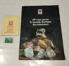 Brochure ELF sur " Le monde féerique des minéraux " + 1 Timbre de collection 