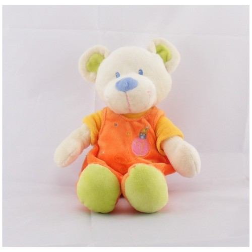 Doudou ours salopette - , orange