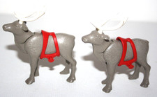 PLAYMOBIL 3366 3955 5494 3517 3604 4058 4161 LOT DE 2 RENNES PERE NOEL TRAINEAU