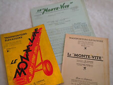 vintage Catalogue Brochure Le Monté Vite Elevator transporter vintage farm 1953