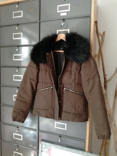 Blouson doudoune kaki foncé