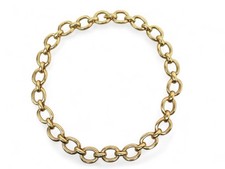 VINTAGE COLLIER CARTIER BAIGNOIRE RAS DU COU EN OR JAUNE 18K 135GR GOLD NECKLACE