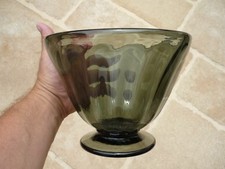 COUPE EN VERRE FUME ART DECO