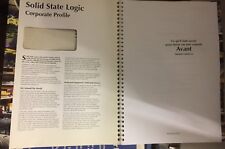 Mixer  Solid State Logic  / SSL Avant Manuel Condensé